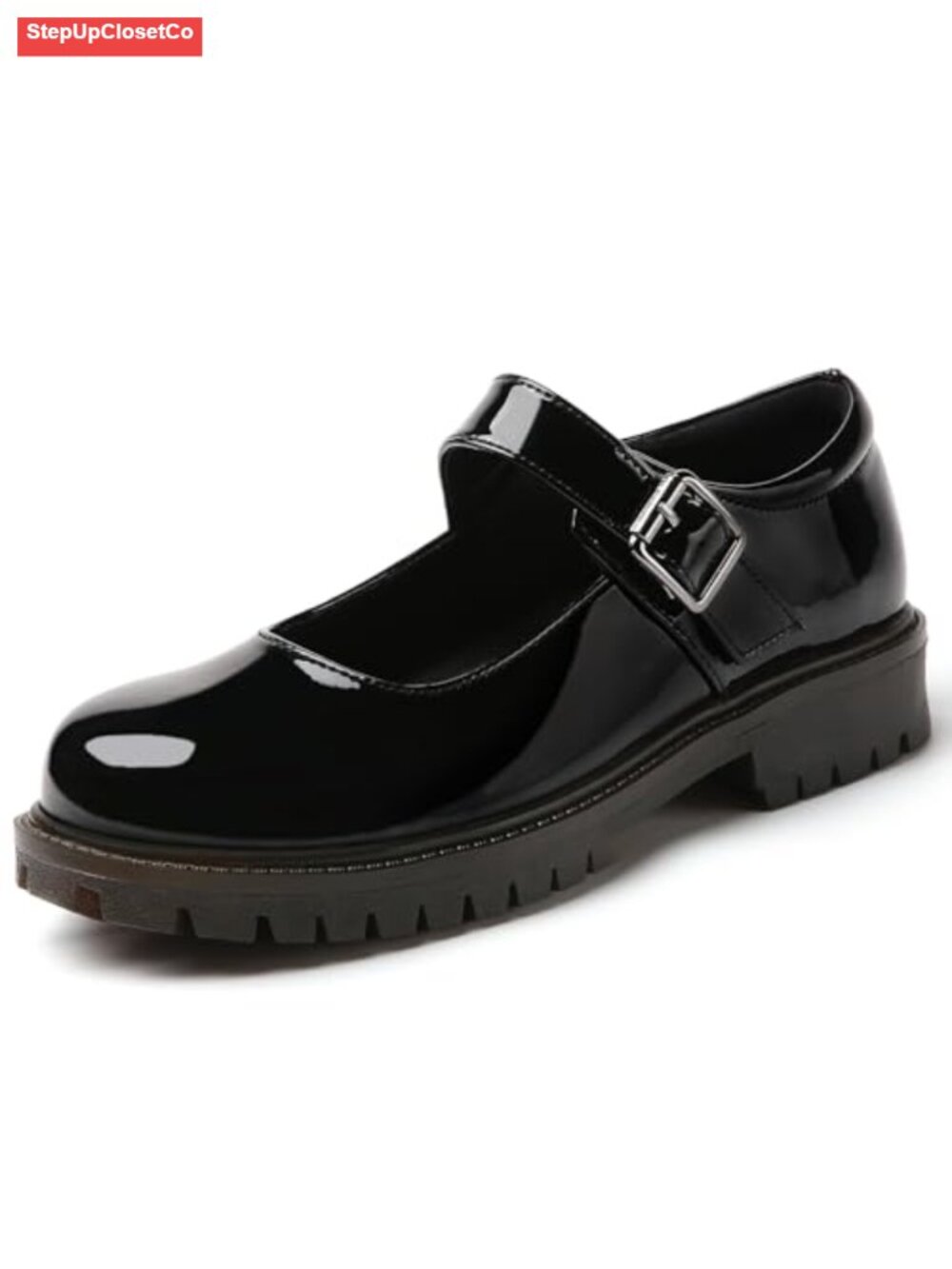 Women's Chunky Platform Mary Jane Flats Memory Foam Comfort Shoes
